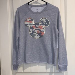 Disney Camo Mickey, Women’s Crew Sweatshirt Medium